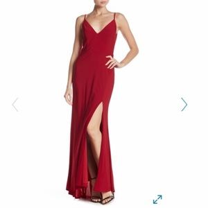 NWT✨ Jump Plunge V Neck Jersey Gown - prom